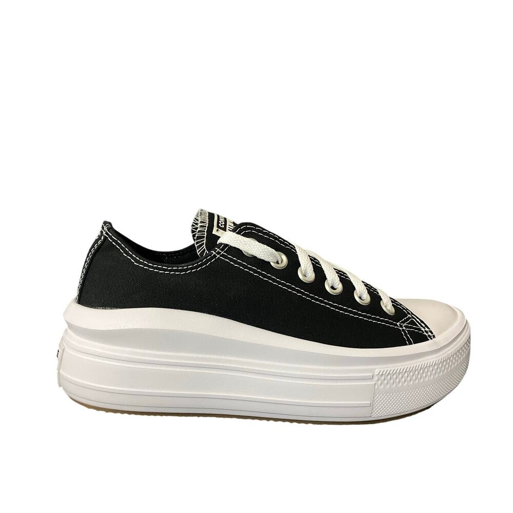 Converse Chuck Taylor All Star Move Platform Low Women's Sneakers Black White 8